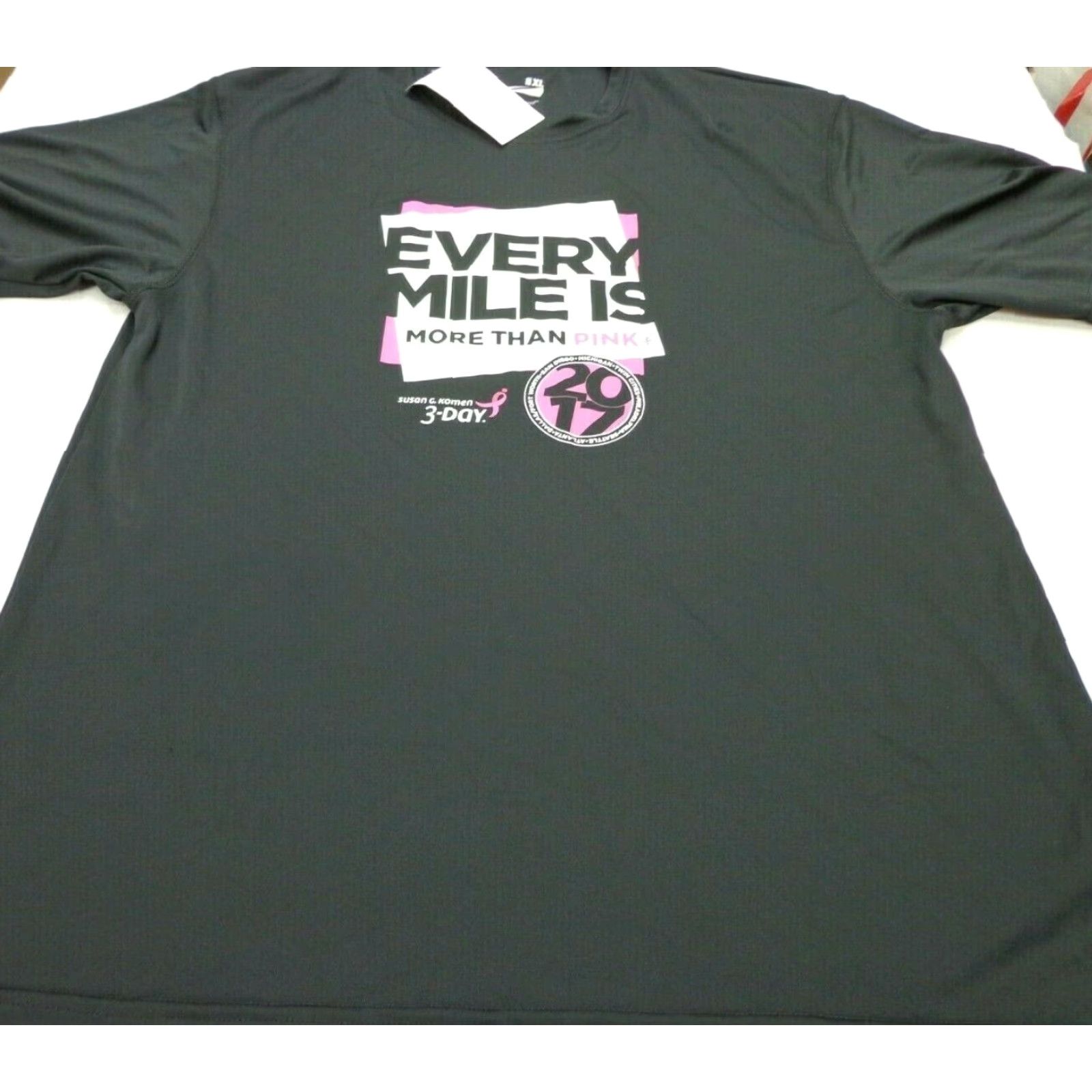 Vintage VINTAGE Susan G Komen Every Mile is More Than Pink Black T Shirt XL Mens Size US XL / EU 56 / 4 - 2 Thumbnail