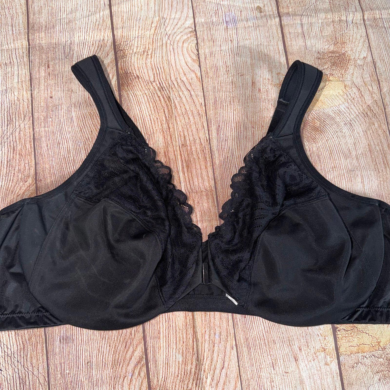 Other Black Underwire Lace Full Coverage Bra Size 38C Size ONE SIZE - 1 Thumbnail