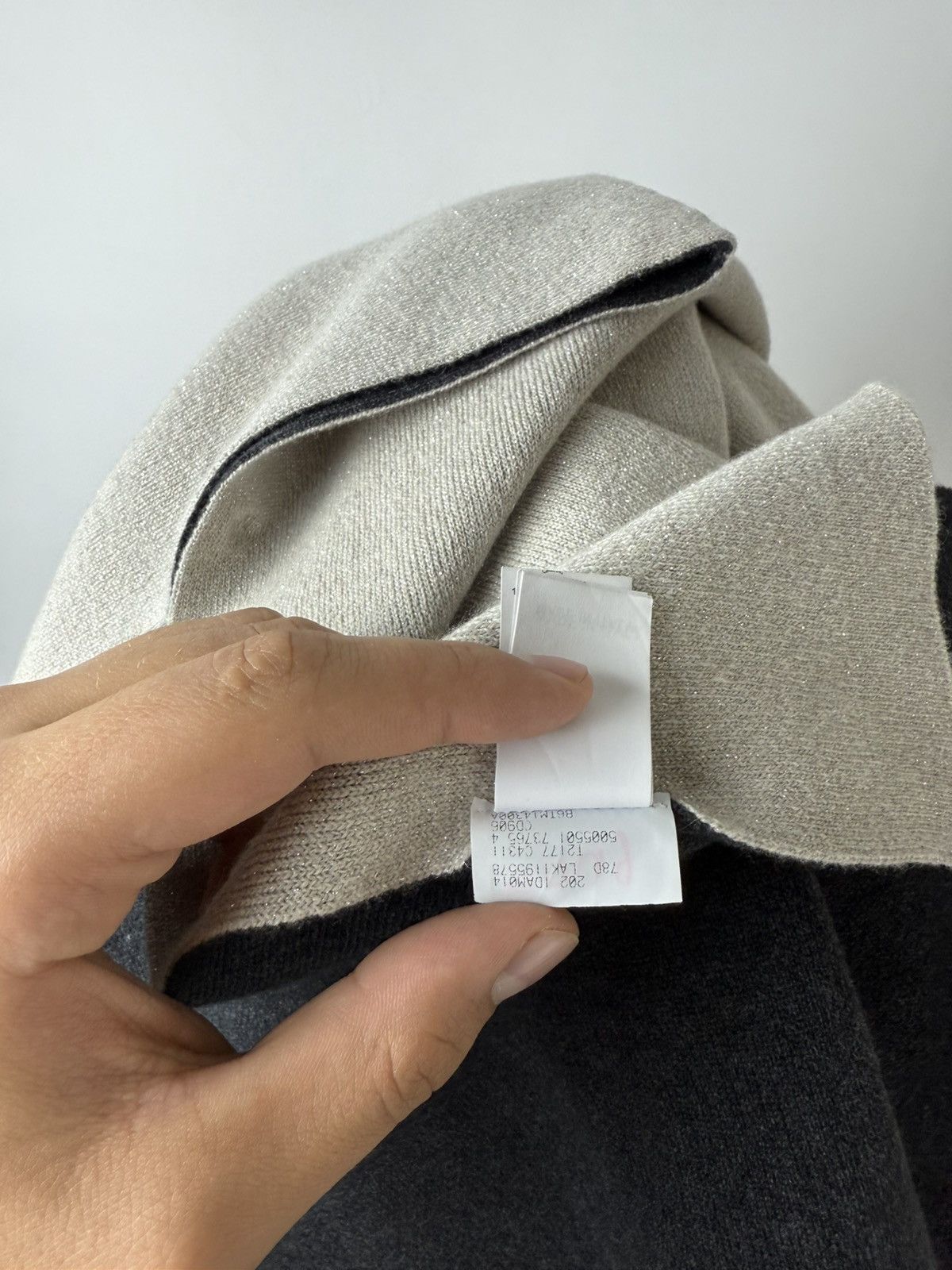 Brunello Cucinelli Brunello Cucinelli Shimmer Cashmere Monili Hood Capes Poncho Size M / US 6-8 / IT 42-44 - 15 Thumbnail
