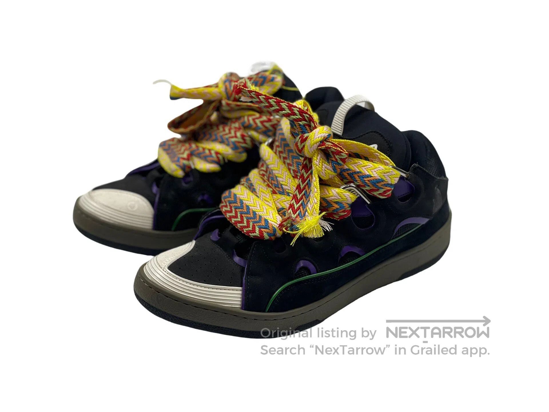 Lanvin Lanvin Black Yellow Purple Color Bread Shoes Size US 11 / EU 44 - 1 Thumbnail