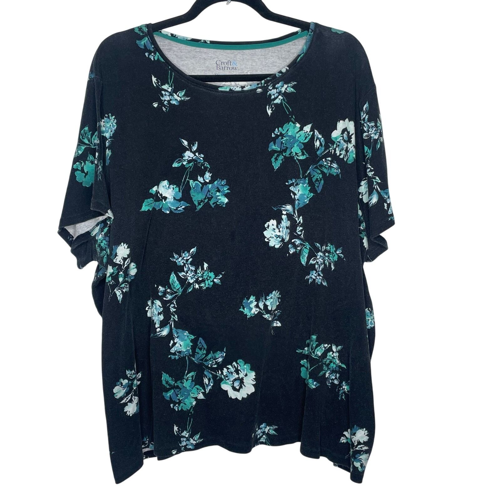Croft & Barrow Croft & Barrow Cotton Classic Tee Floral Size 3XL / US 20-22 - 1 Thumbnail