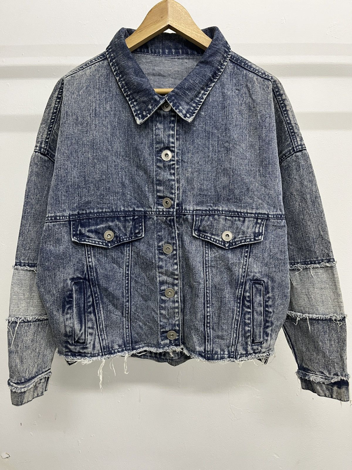 If Six Was Nine Vintage 2000's EGOIST Denim Punk Gothic Jacket Distressed Size US M / EU 48-50 / 2 - 9 Thumbnail