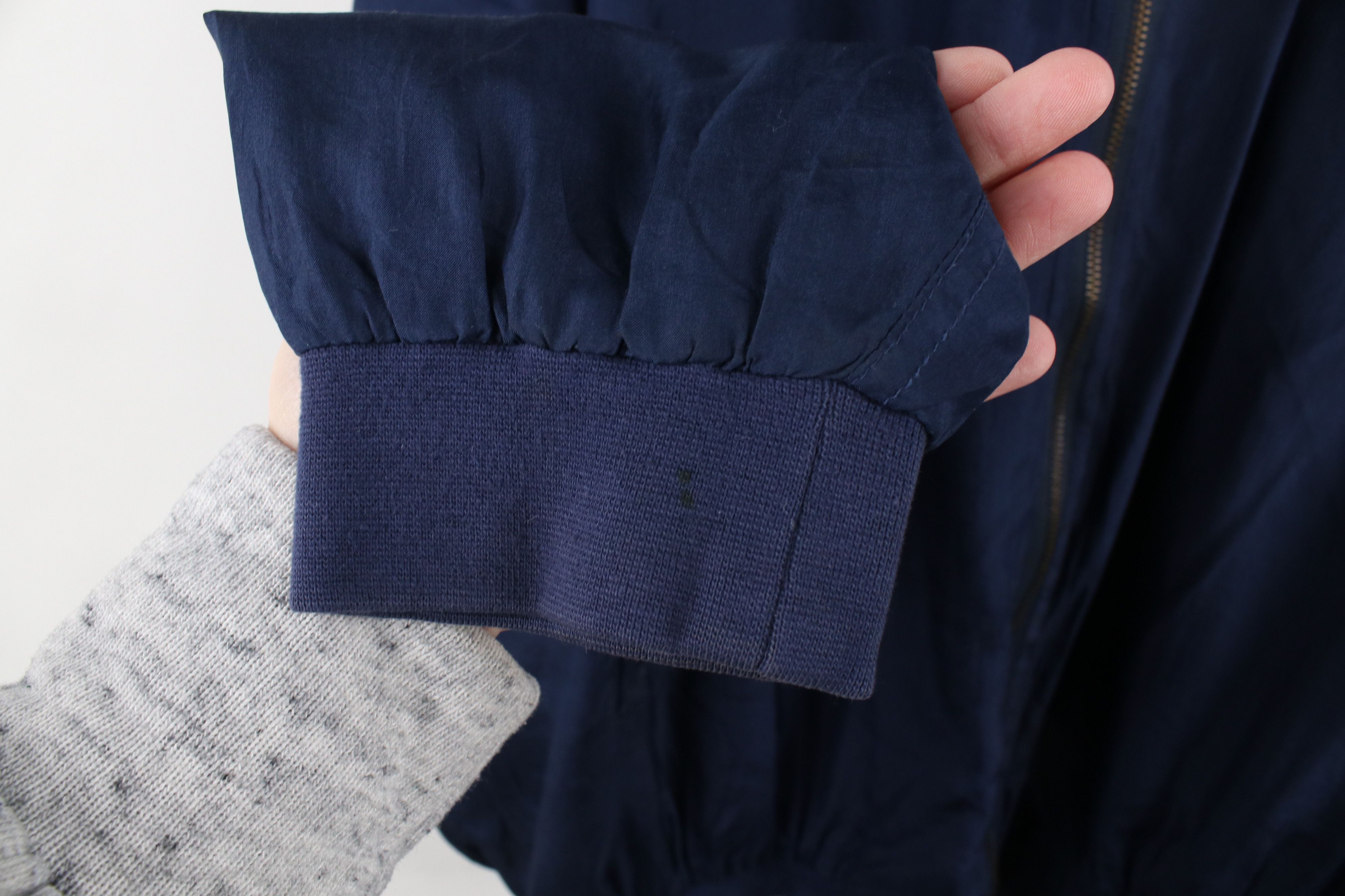 Vintage Vintage 90s Streetwear Silk Full Zip Bomber Jacket Navy Blue Size US L / EU 52-54 / 3 - 7 Thumbnail