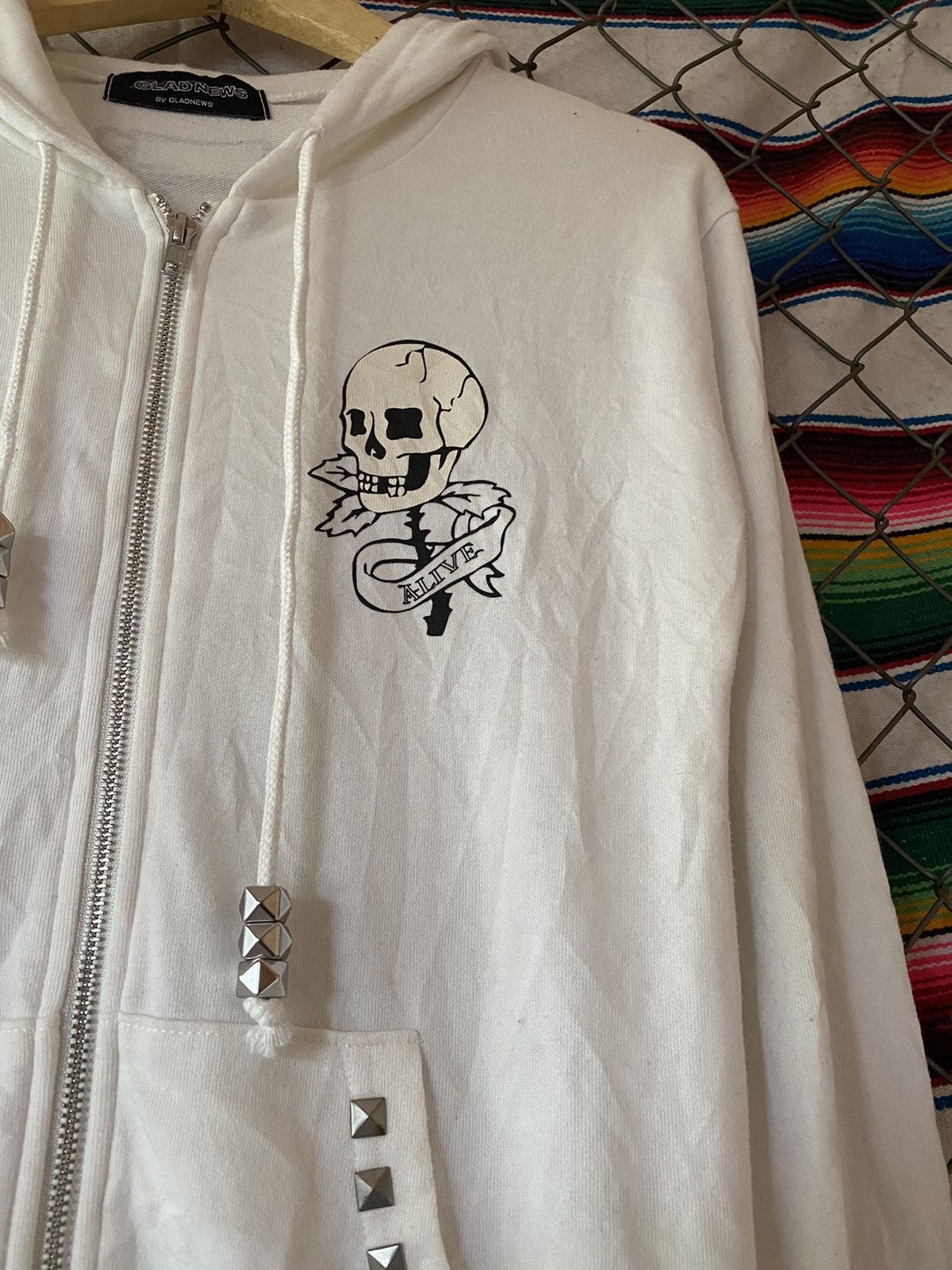 Hysteric Glamour × If Six Was Nine × Japanese Brand Y2k Glad news skelton zip hoodie Size US M / EU 48-50 / 2 - 4 Thumbnail