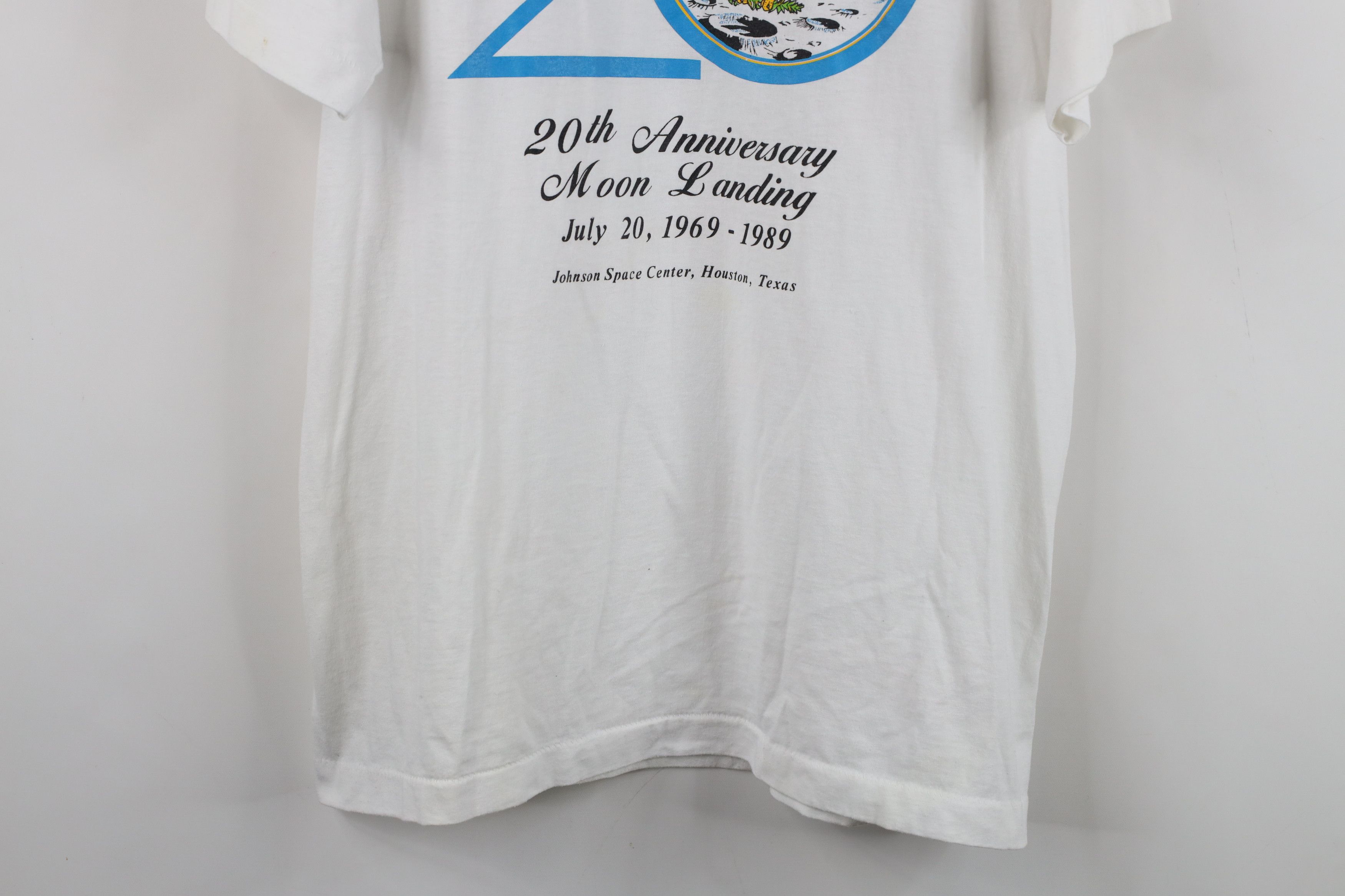 Vintage Vintage 80s 20th Anniversary Apollo 11 Space T-Shirt USA Size US XL / EU 56 / 4 - 3 Thumbnail