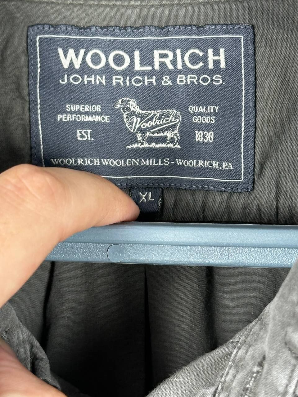 Woolrich Woolen Mills Woolrich Woolen Mills Grey Cotton Casual Mens XL Size US XL / EU 56 / 4 - 5 Thumbnail