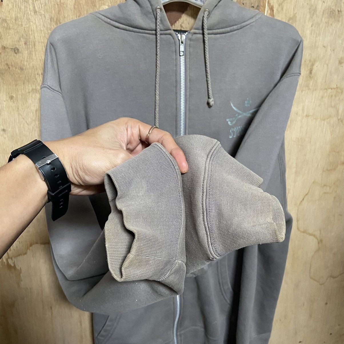 Stussy Faded Vintage Stussy Sword Zipper Hoodie Size US XL / EU 56 / 4 - 6 Thumbnail