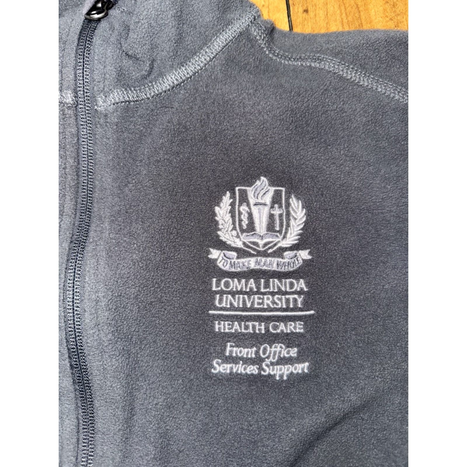 Eddie Bauer Eddie Bauer Fleece Jacket Gray Small Men Uni Loma Linda University Logo Jacket Size US S / EU 44-46 / 1 - 2 Thumbnail
