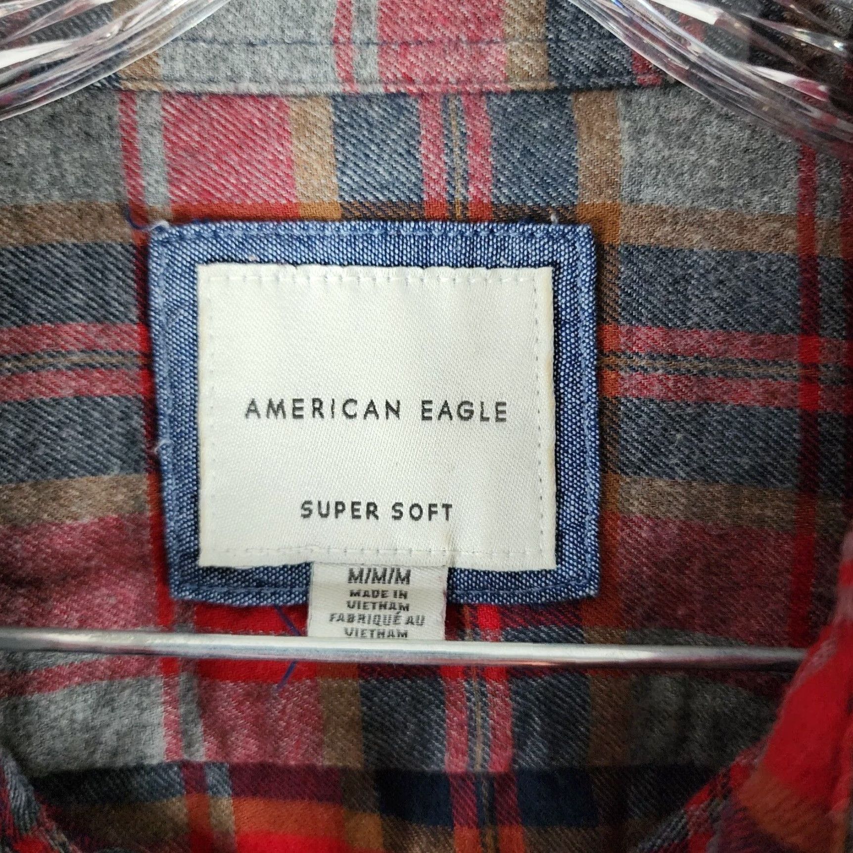 American Eagle Outfitters American Eagle Outfitters Shirt Men Size M Red Plaid Super Soft Button-Up Size US M / EU 48-50 / 2 - 4 Thumbnail
