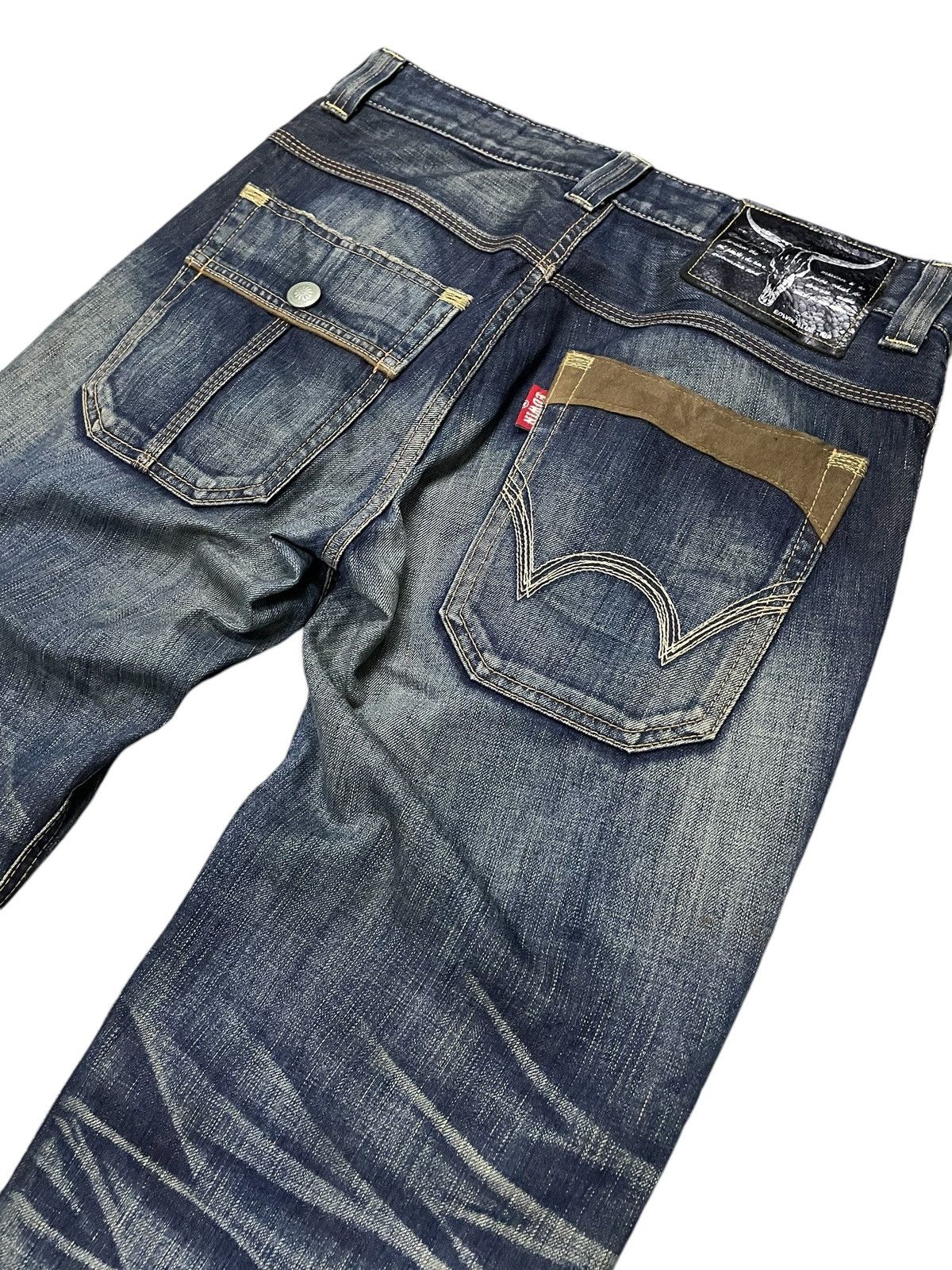 Edwin × Hysteric Glamour × Japanese Brand Edwin Bush Pocket Mud Wash Claw Mark Loose Denim Pants Size US 32 / EU 48 - 18 Thumbnail