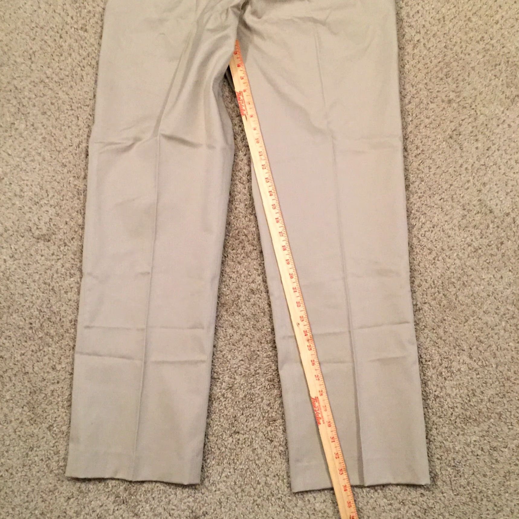 Vintage LL Bean Pants Men's Size 36 Chino Beige Flat Front Dress Pants Regular Rise Inseam 34 Size US 36 / EU 52 - 6 Thumbnail