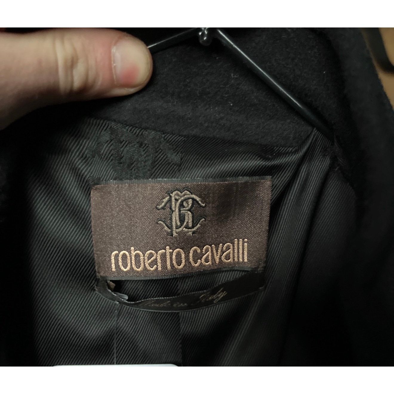 Roberto Cavalli Roberto Cavalli Black Wool & Cashmere Belted Coat Sz.40/ S Size S / US 4 / IT 40 - 7 Thumbnail