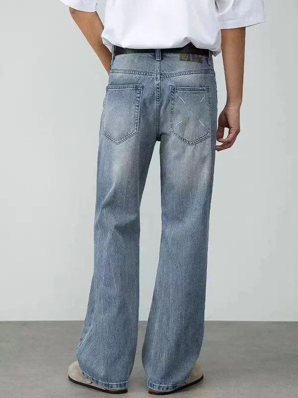 Japanese Brand VIBE Light wash micro-flare vintage loose jeans Size US 30 / EU 46 - 1 Thumbnail