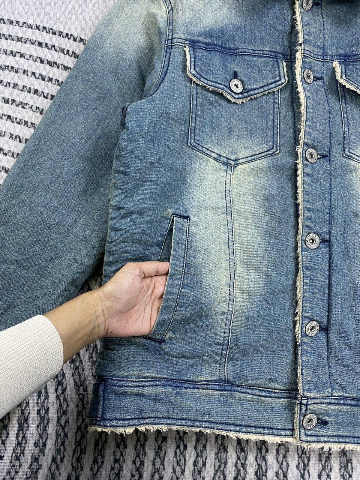In The Attic Vintage In The Attic Denim Trucker Sherpa Jacket Size US M / EU 48-50 / 2 - 7 Thumbnail