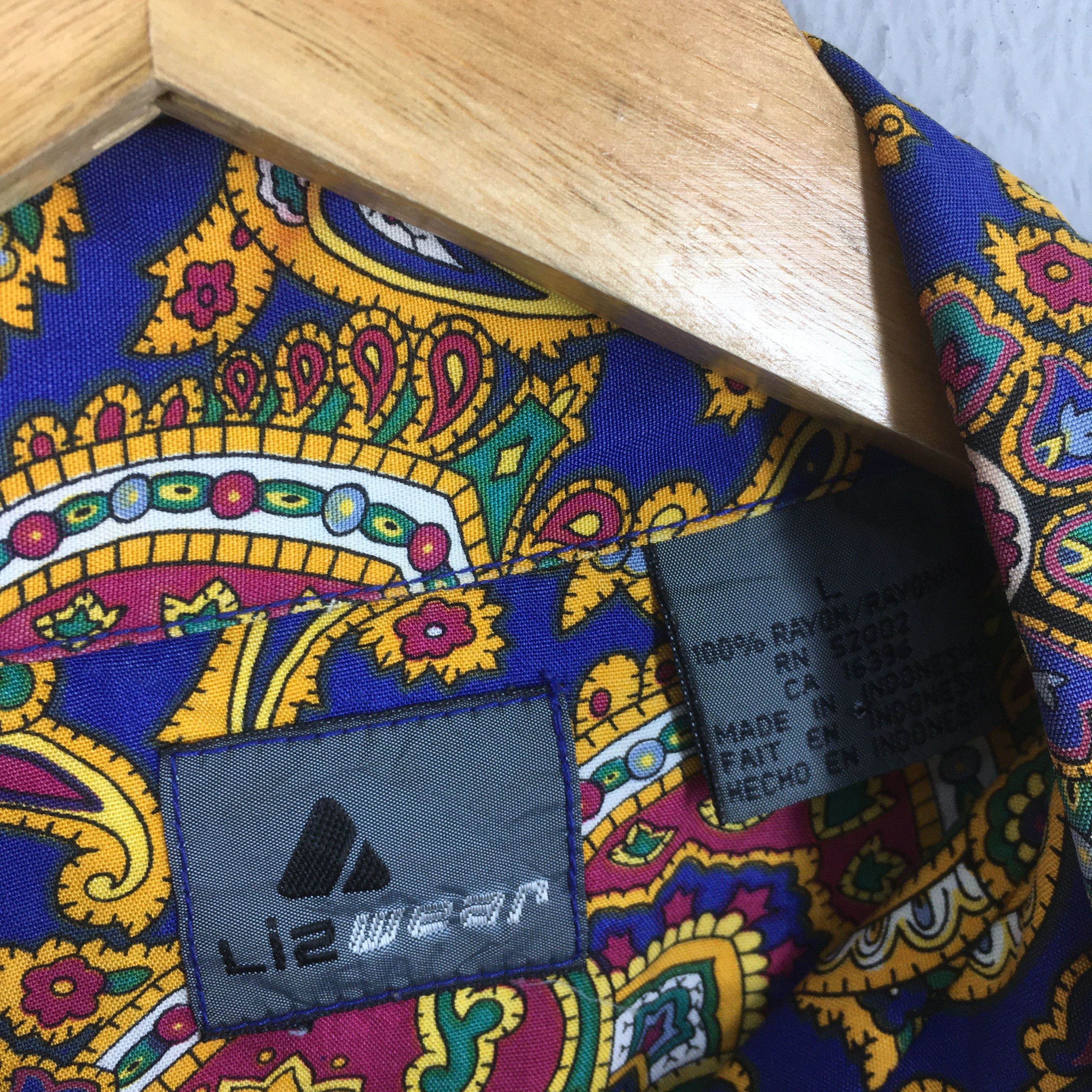 Vintage Vintage Lizwear Paisley Floral Pattern Shirt Large Size US L / EU 52-54 / 3 - 5 Thumbnail