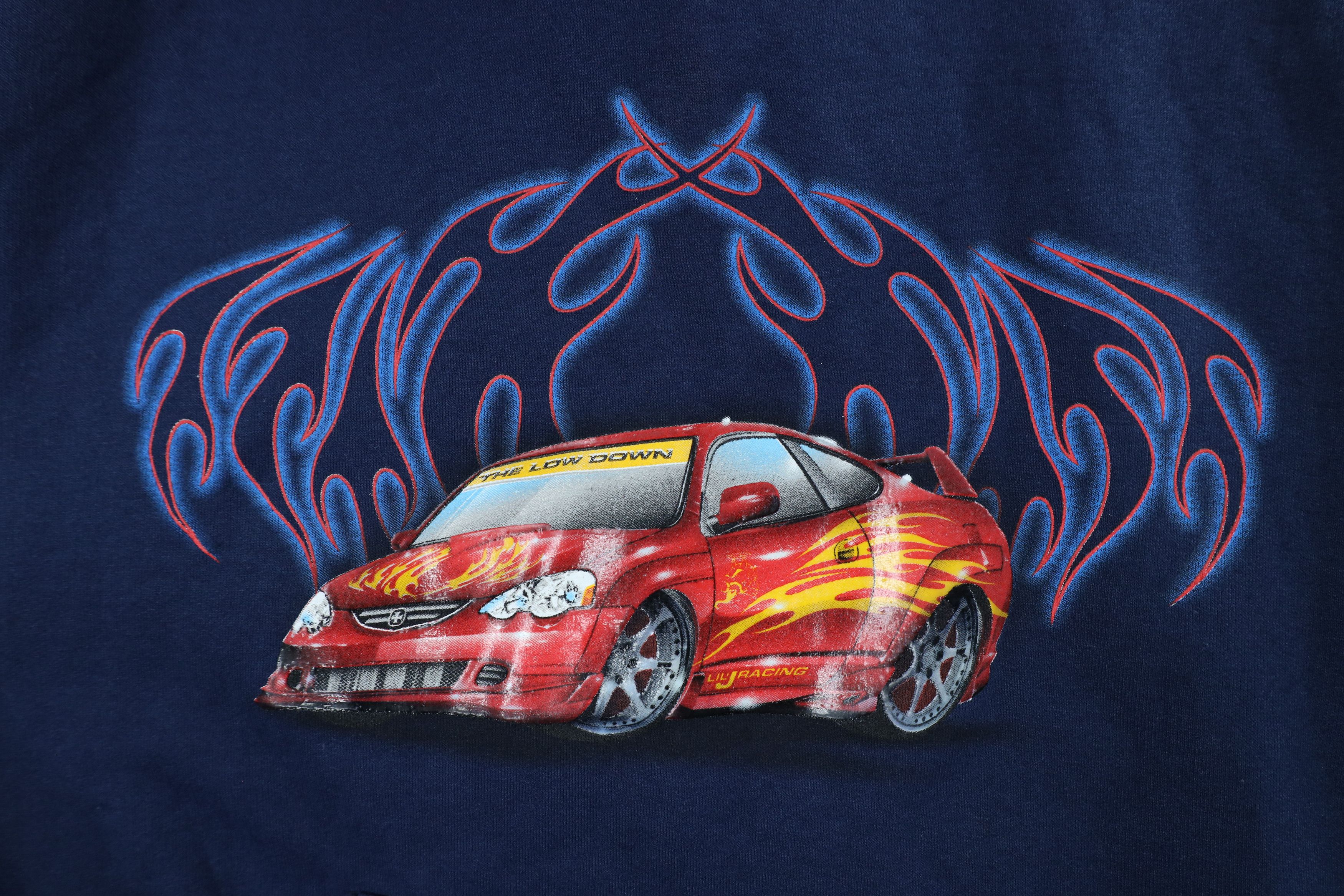 Vintage Vintage 90s Streetwear Flames Car Racing Hoodie Sweatshirt Size US S / EU 44-46 / 1 - 6 Thumbnail
