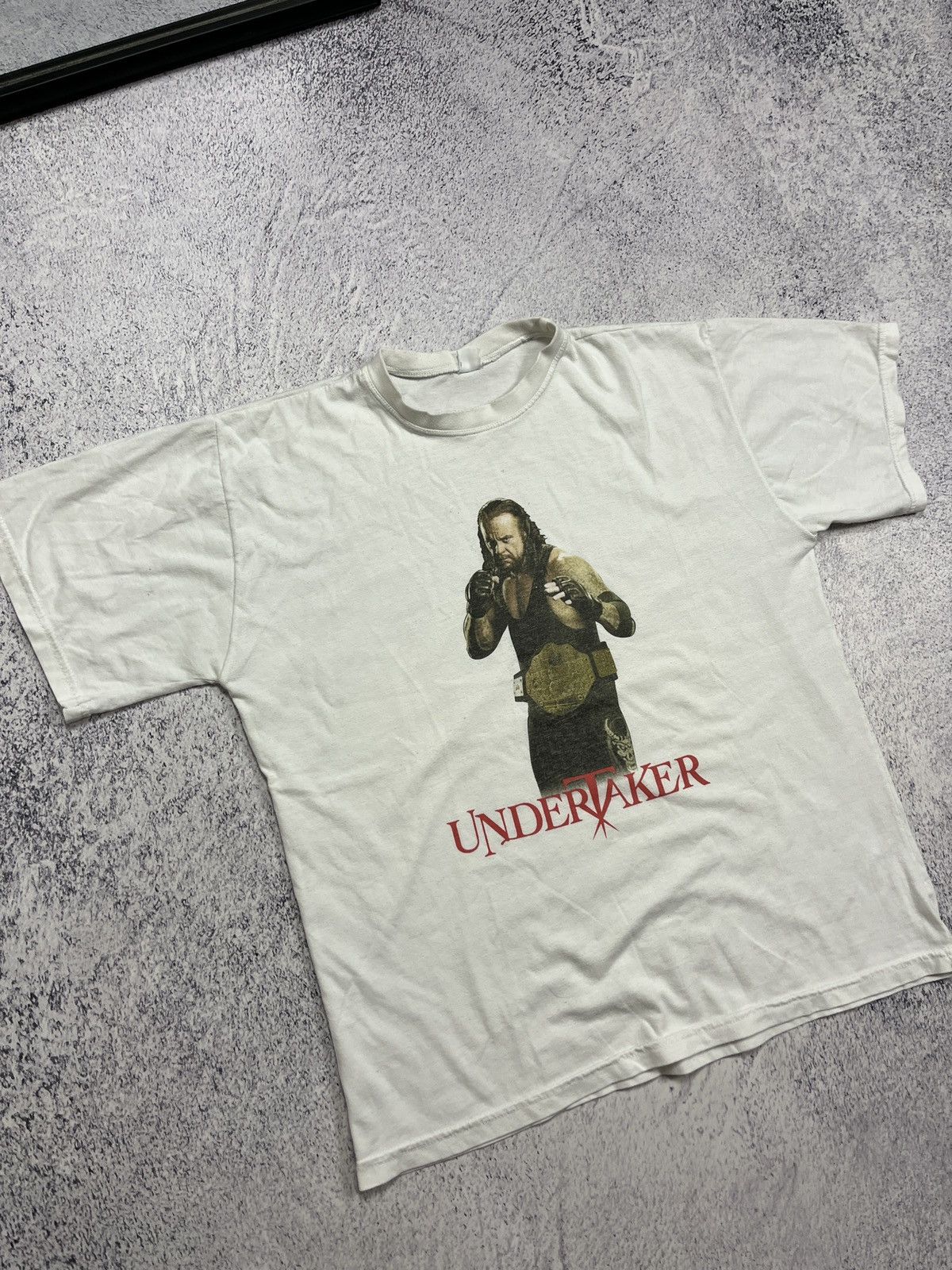 Vintage Vintage WWE Undertaker Wrestling White T-shirt Rare Hype Y2k Size US S / EU 44-46 / 1 - 4 Thumbnail