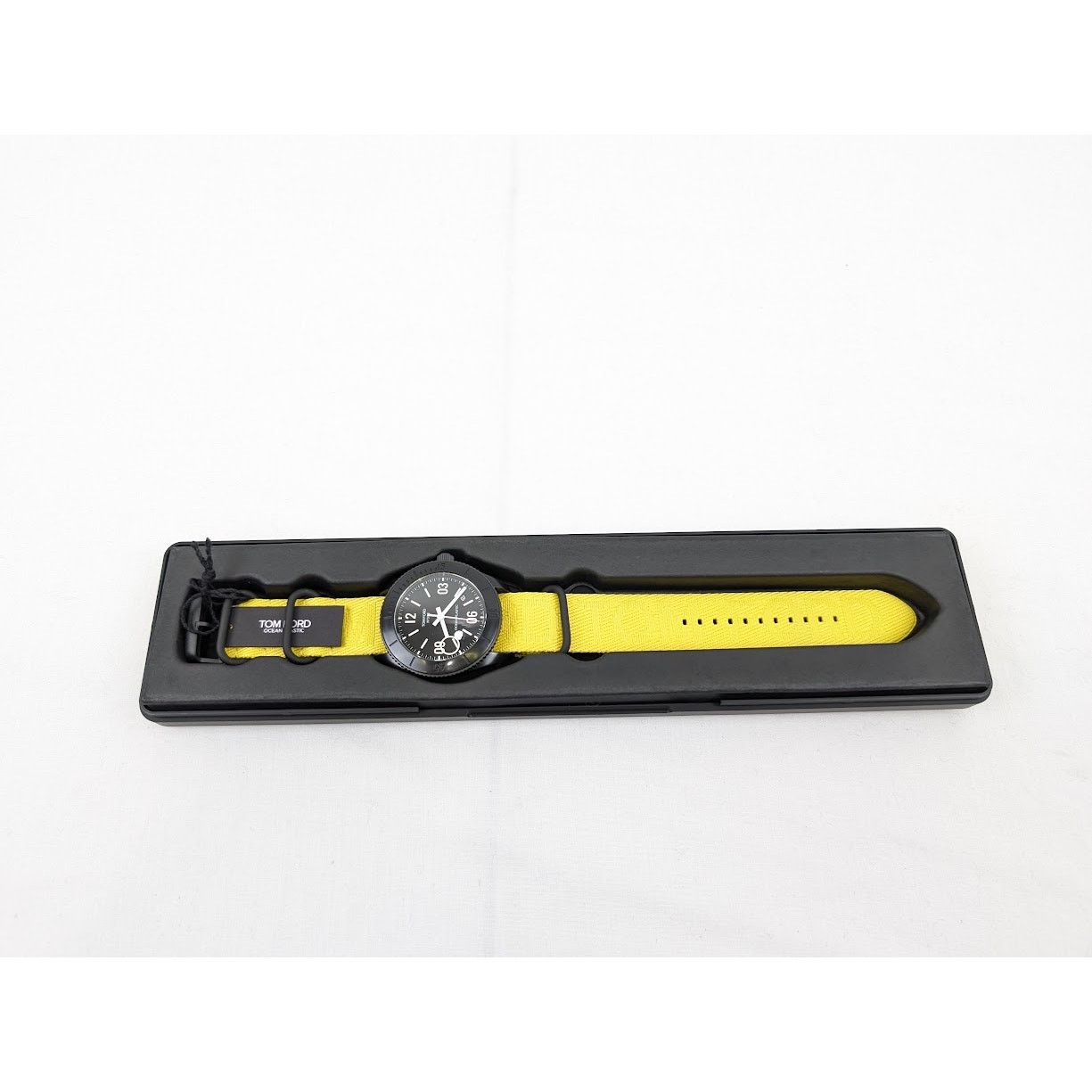 Tom Ford o1rshd1 Size: OS / Plastic Large Case Sports Watch in Yellow Size ONE SIZE - 1 Thumbnail