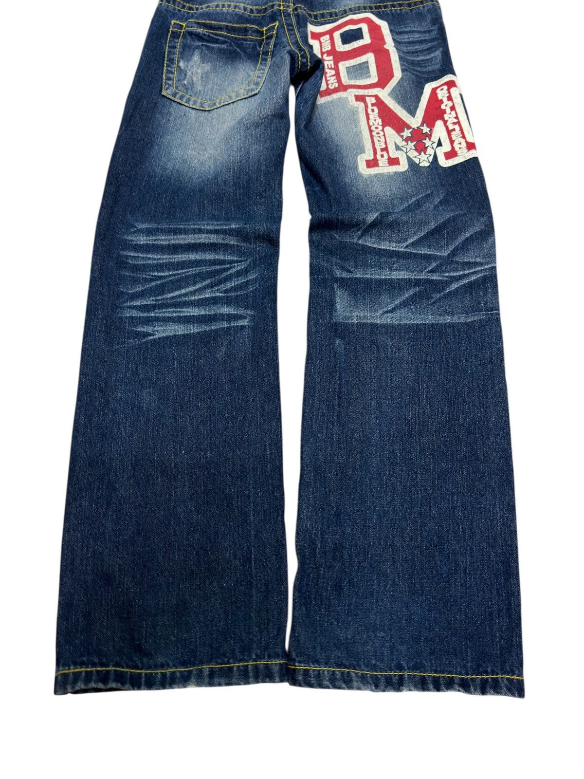 Hysteric Glamour Blue Moon Straight Cut Low Rise Jeans Y2K Graphic Denim Size US 31 - 11 Thumbnail