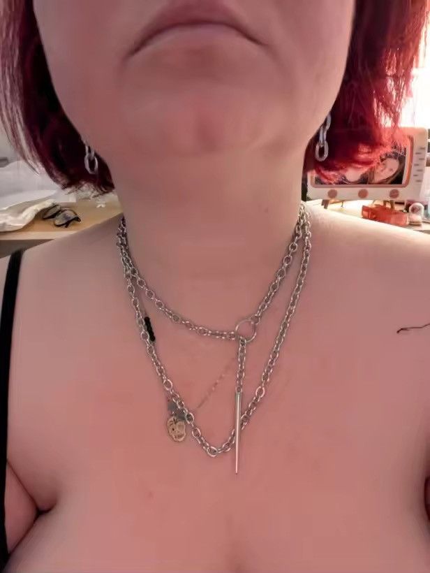 Japanese Brand Punk Stud O-Ring Long Necklace Size ONE SIZE - 4 Thumbnail