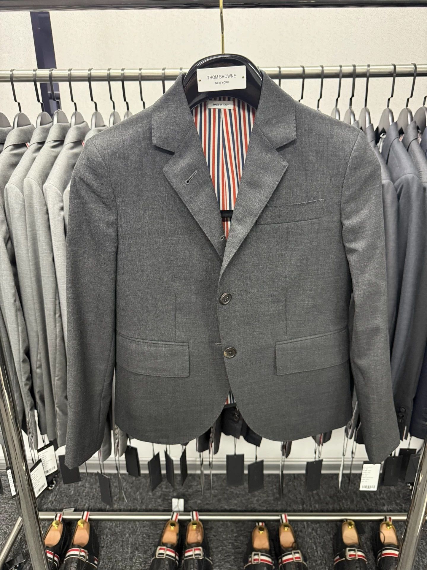 Thom Browne Thom Browne Women's Classic Dark Gray Suit Jacket Size 38 Size XS / US 0-2 / IT 36-38 - 1 Thumbnail