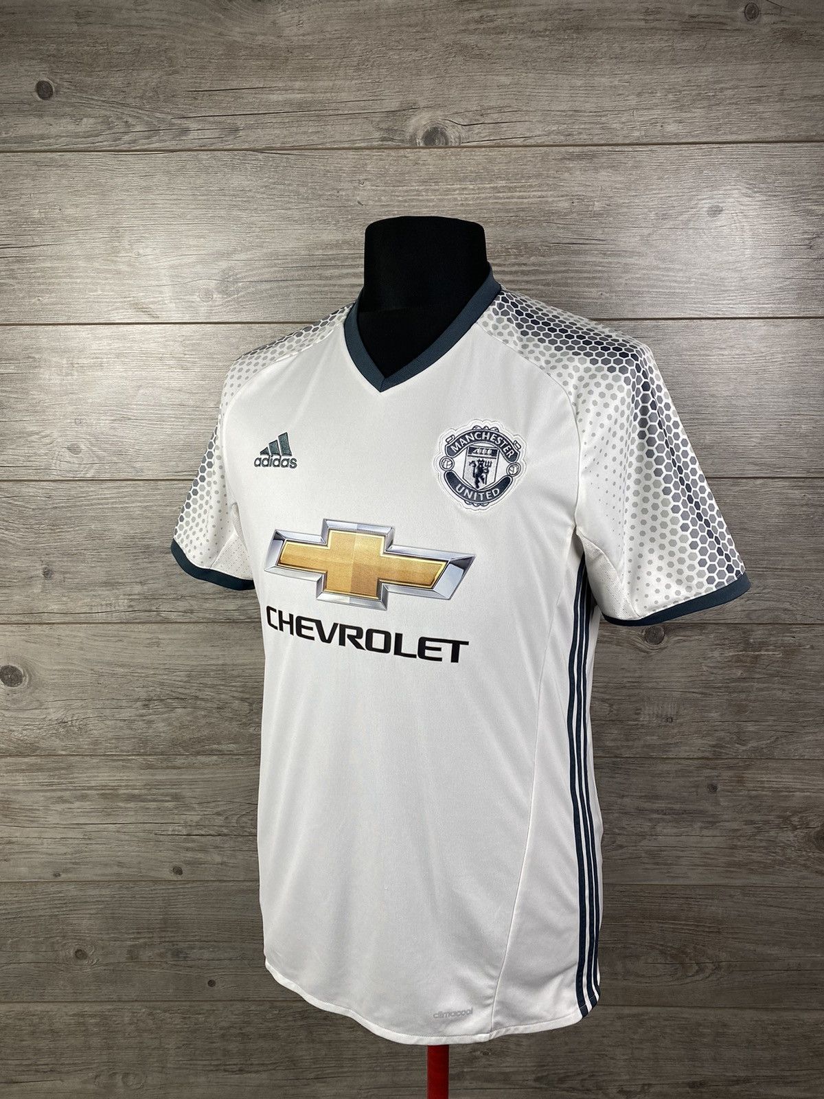 Adidas White Adidas Machester United size L football shirt Size US L / EU 52-54 / 3 - 1 Thumbnail