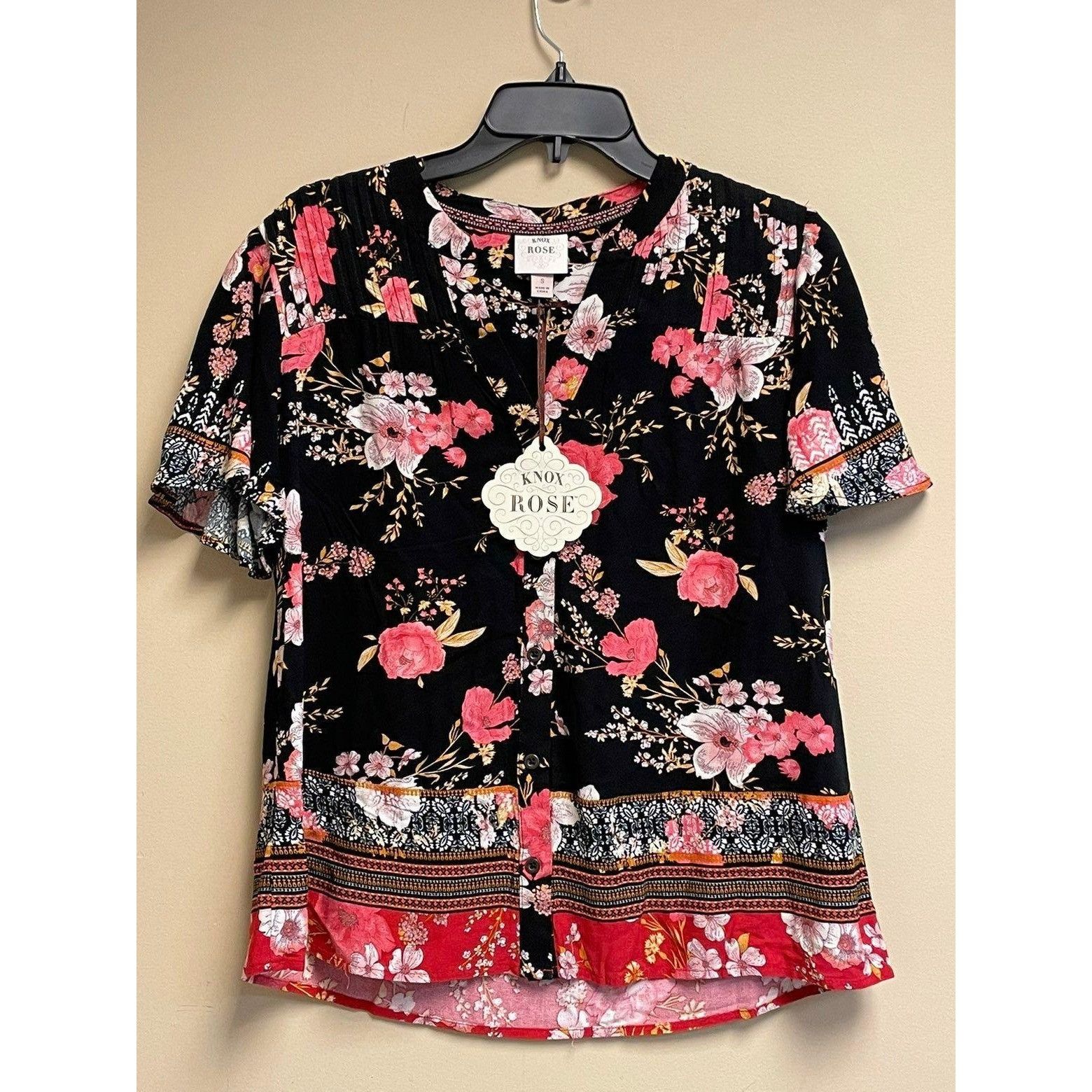 Other Knox Rose Size Small Button Down Floral Shirt Size S / US 4 / IT 40 - 1 Thumbnail