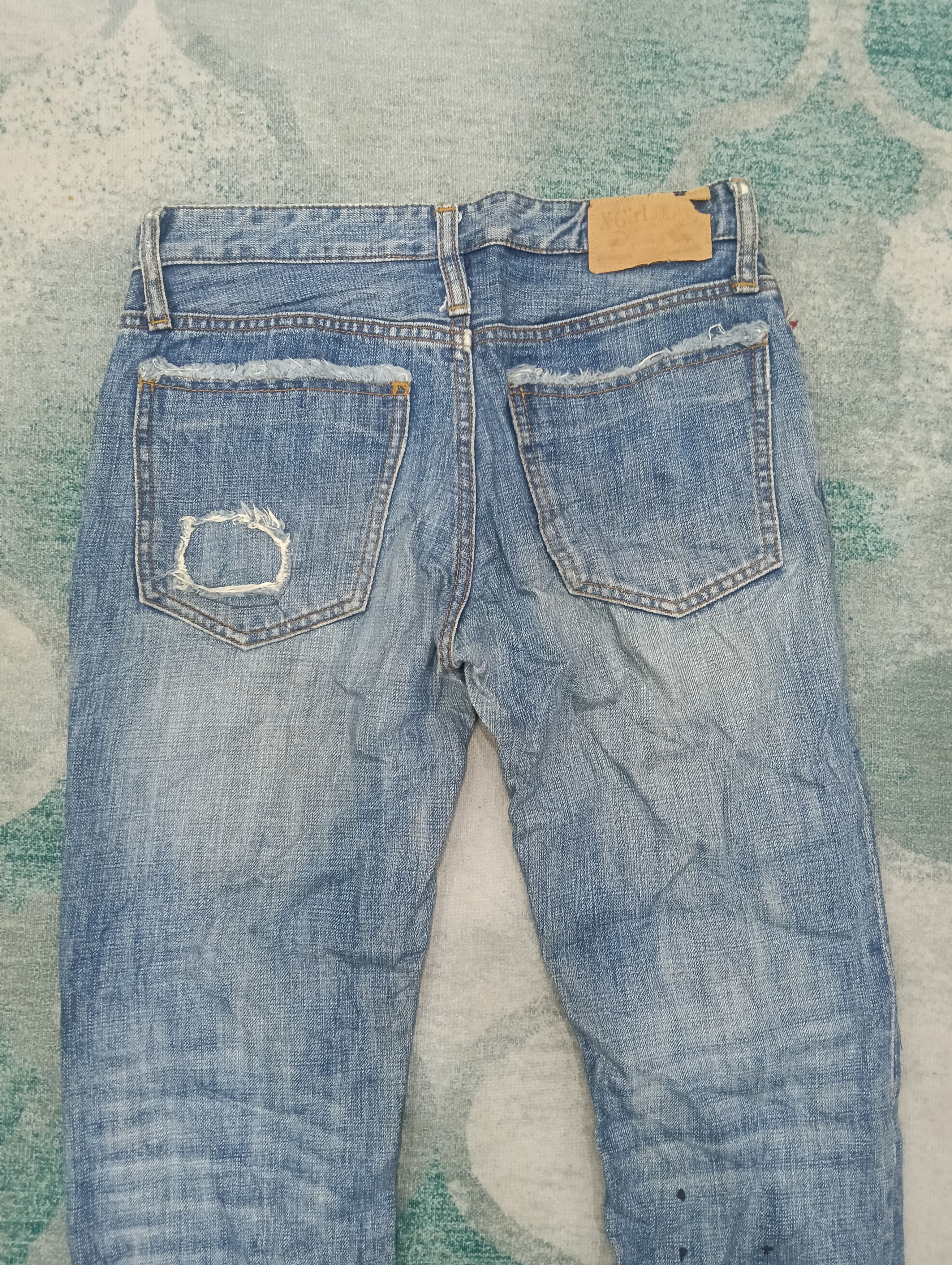 X-Girl X Girl Jeans Distressed,Zigzag And Paint Design Size 30" / US 8 / IT 44 - 6 Thumbnail