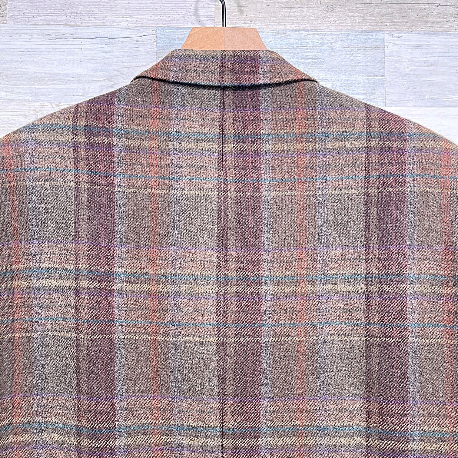 Paul Fredrick Paul Fredrick Wool Donegal Tweed Sport Coat Brown Plaid41R Size 40R - 6 Thumbnail