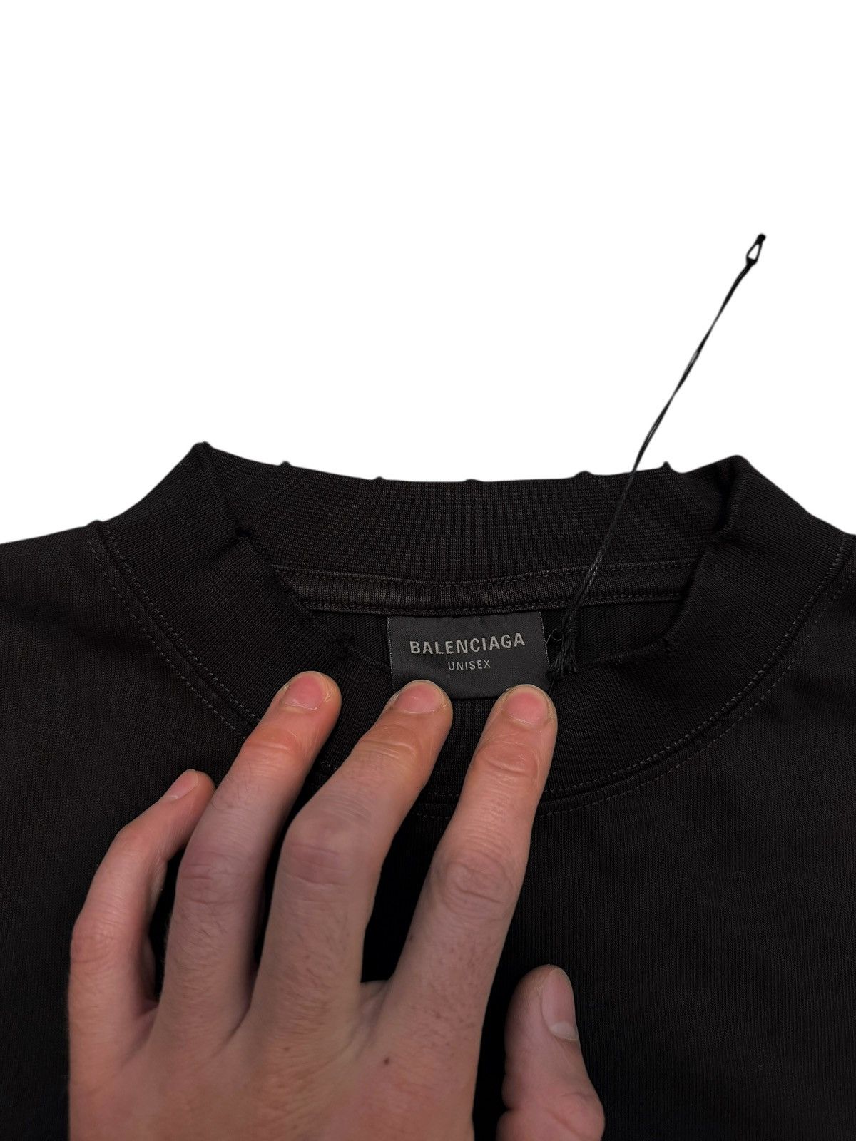 Balenciaga No Logo Distressed Faded Oversized Shirt Size US L / EU 52-54 / 3 - 4 Thumbnail