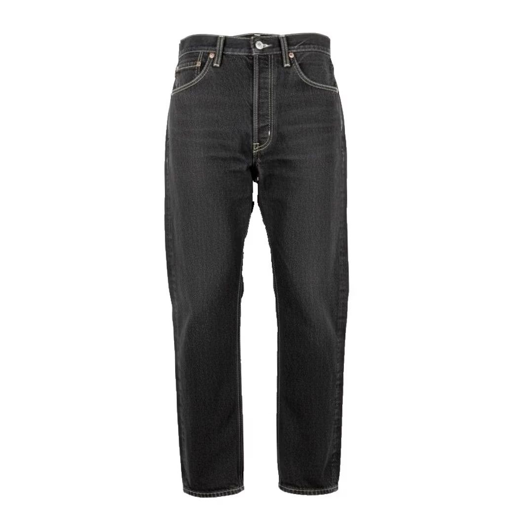Levi's Levi's 501 Jeans Mens 33x32 Dark Wash Black Straight Button Fly Regular Fit Denim Size US 33 - 2 Thumbnail