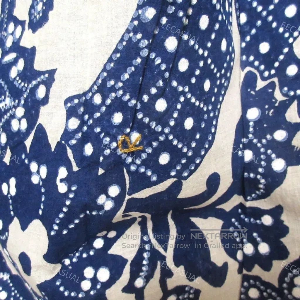 45rpm Handmade Indigo Print Shirt from India. Size M / US 6-8 / IT 42-44 - 5 Thumbnail