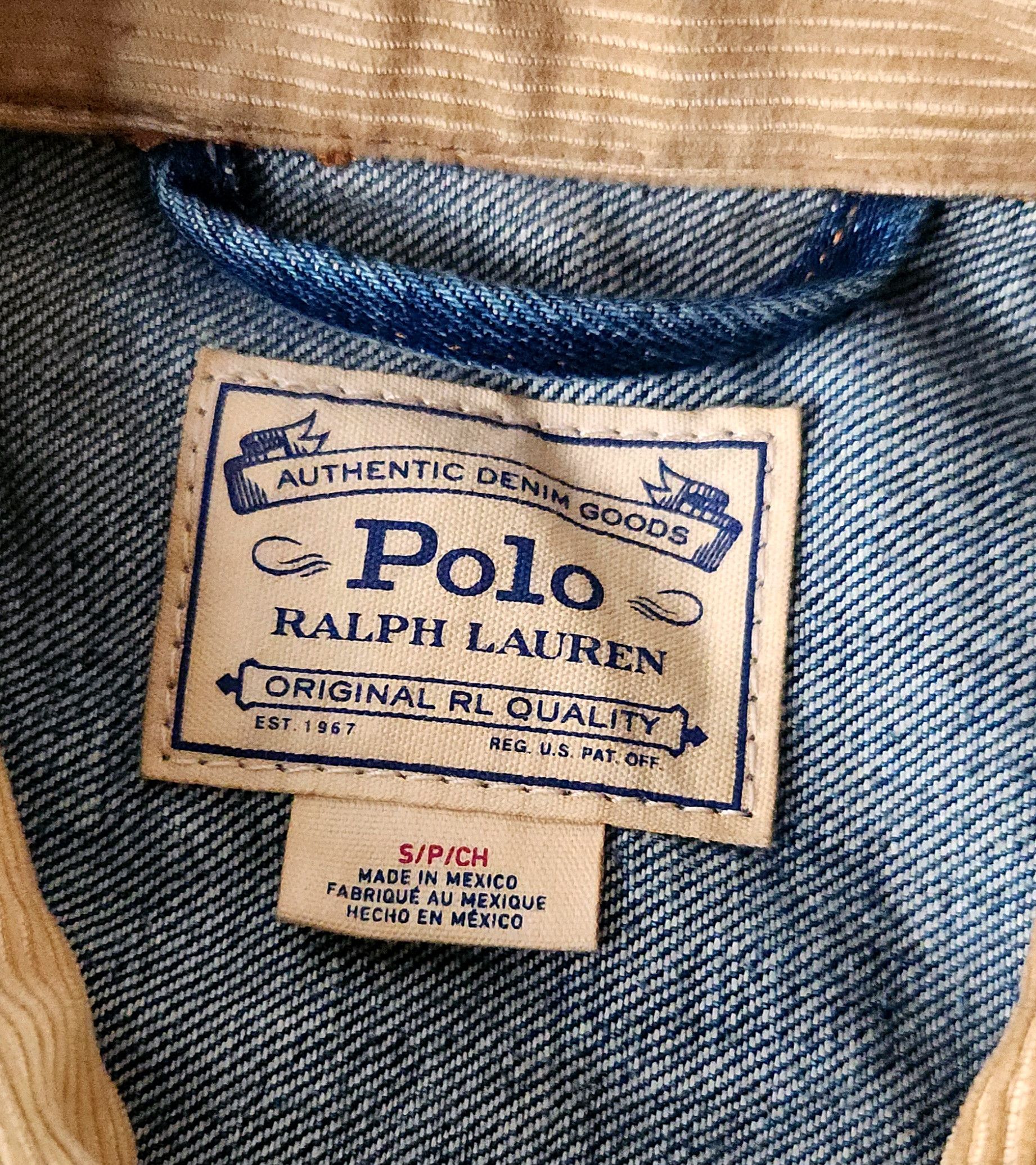 Polo Ralph Lauren Polo Ralph Lauren Tiger Patch Corduroy Collar Denim Jacket S Size US S / EU 44-46 / 1 - 8 Thumbnail