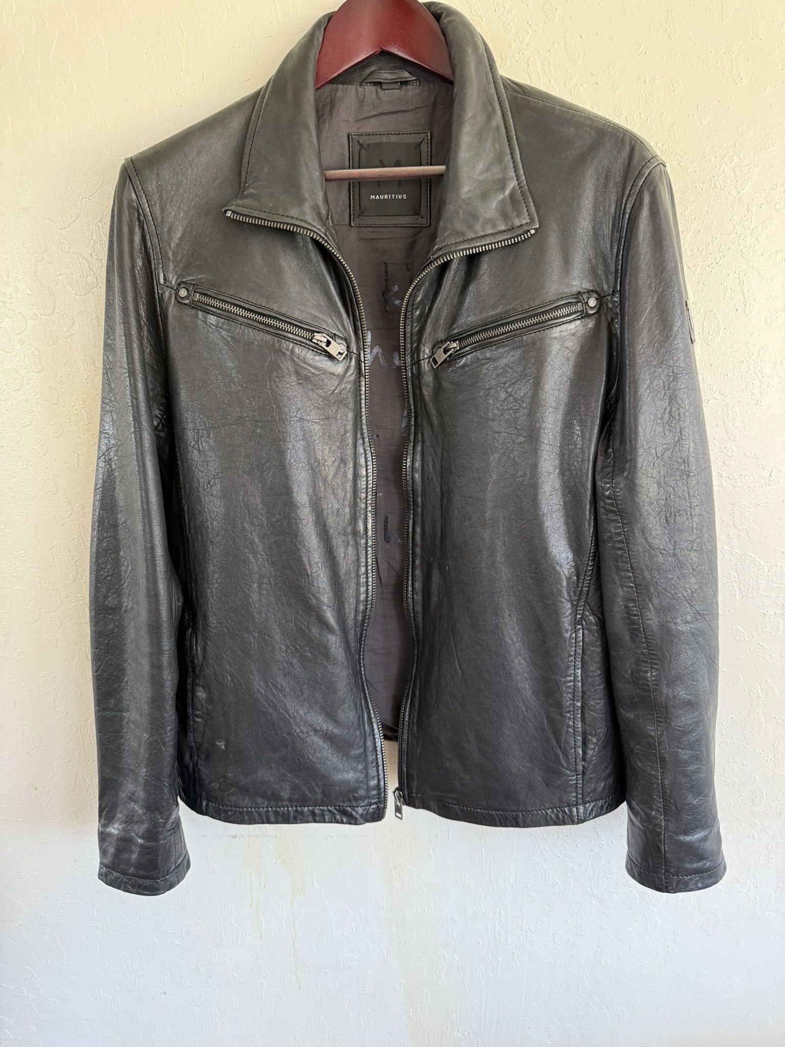 Other Mauritius of Germany Lambskin Biker Jacket Size US M / EU 48-50 / 2 - 1 Thumbnail