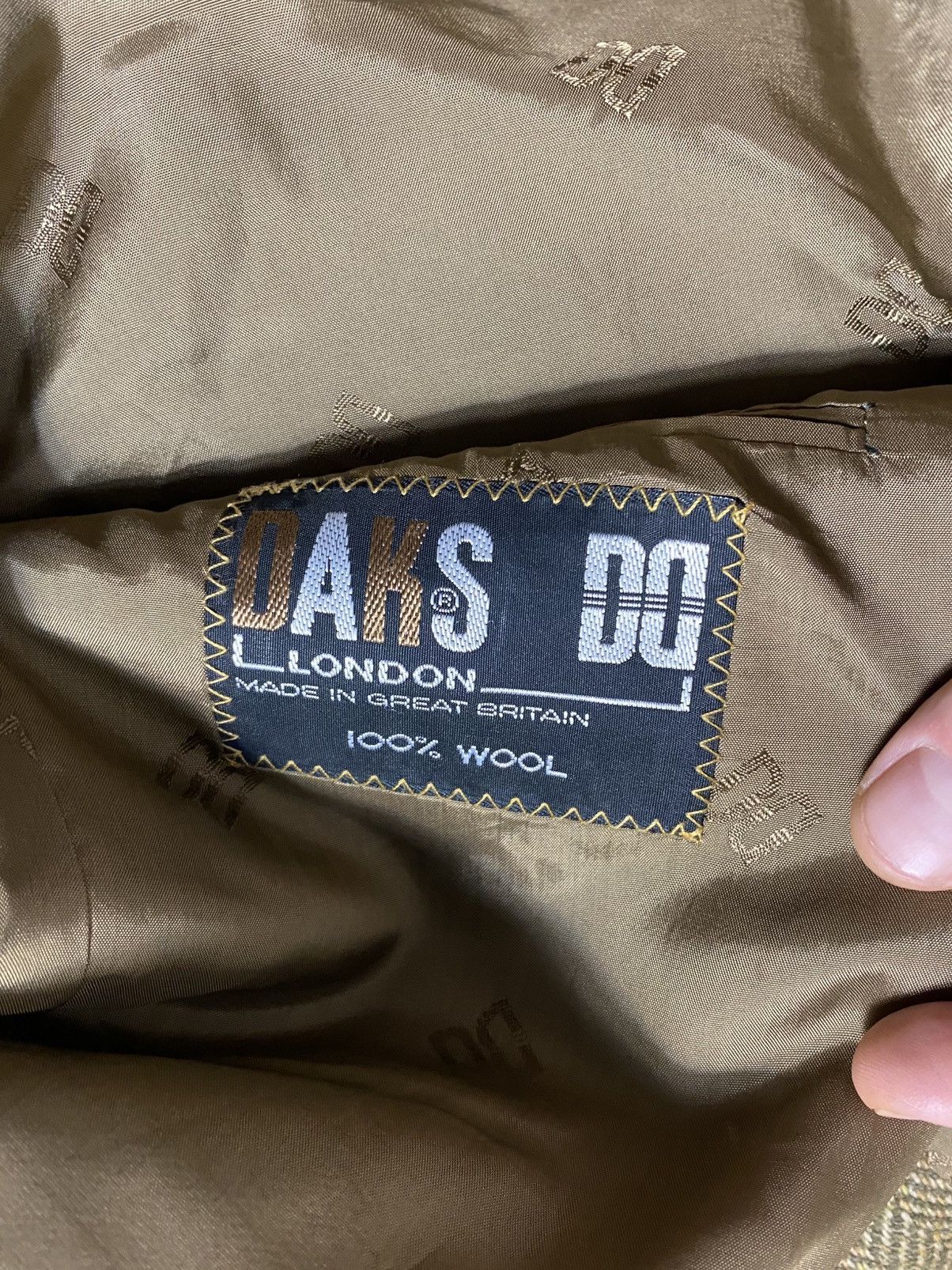 DAKS DAKS London Signature Tweed Wool Sport Coat Made in Britain Size 44L - 4 Thumbnail