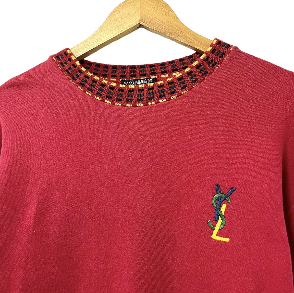 Yves Saint Laurent VINTAGE YVES SAINT LAURENT EMBROIDERY YSL SWEATSHIRT Size US M / EU 48-50 / 2 - 4 Thumbnail