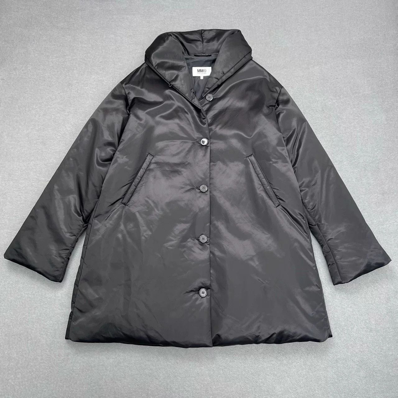 MM6 Maison Margiela MM6 Black Shiny Long Down Coat Size S / US 4 / IT 40 - 1 Thumbnail