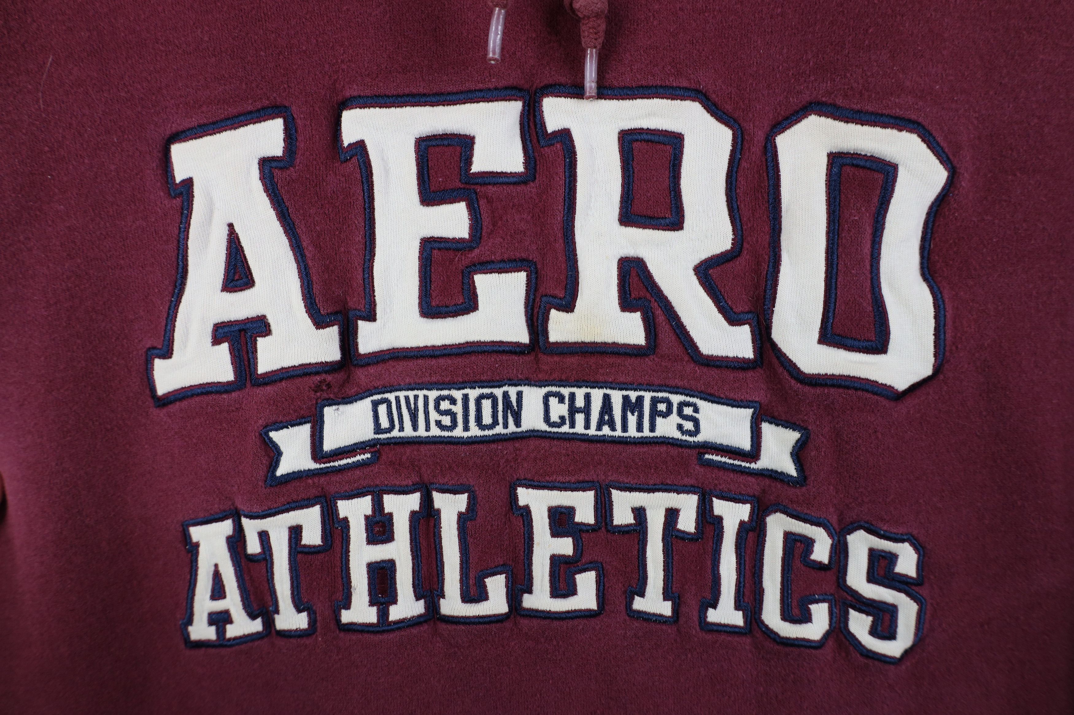 Aeropostale Vintage 90s Y2K Aeropostale Spell Athletics Hoodie Maroon Size US XL / EU 56 / 4 - 5 Thumbnail