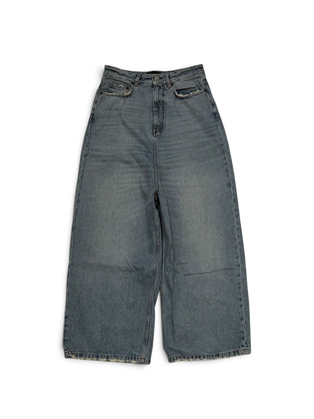 Balenciaga Balenciaga FW22 Lost Tape low crotch blue baggy denim