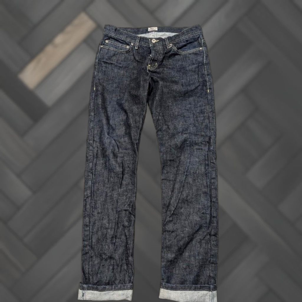 Vintage NAKED & FAMOUS blue jeans 33x33 indigo Weird Guy denim Slim Straight 33x33 Mens jeans Indigo blue denim Slim Weird Guy 90s? Size US 33 - 1 Thumbnail