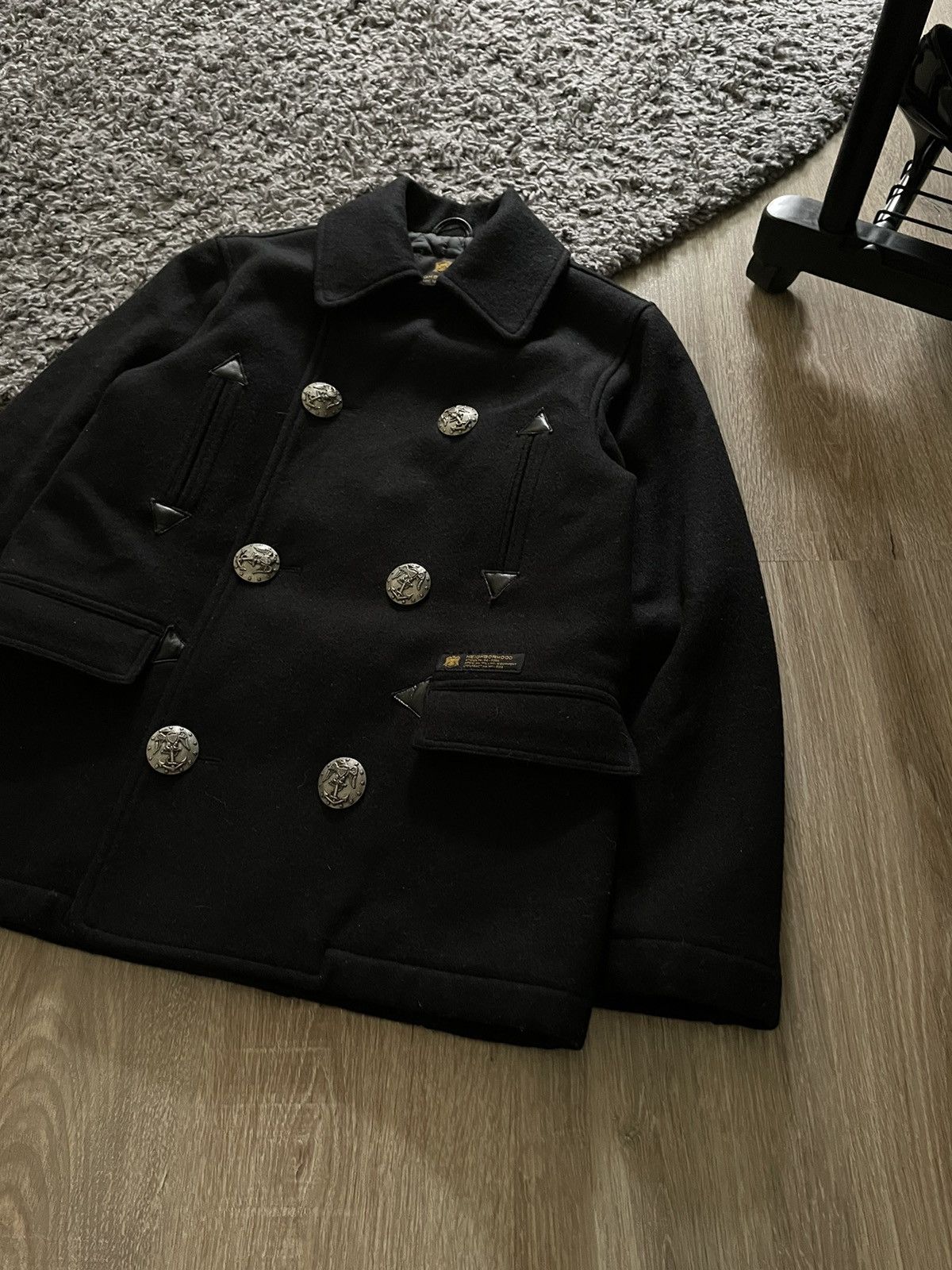 Japanese Brand × Neighborhood 🇯🇵Rare Neighborhood Wool Double Button Japanese Coat Jacket Size US S / EU 44-46 / 1 - 5 Thumbnail