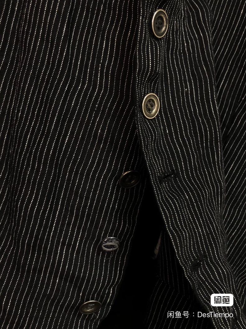 Greg Lauren greg lauren size 1Striped antique linen vest 2505-Nextarrow Size US S / EU 44-46 / 1 - 4 Thumbnail