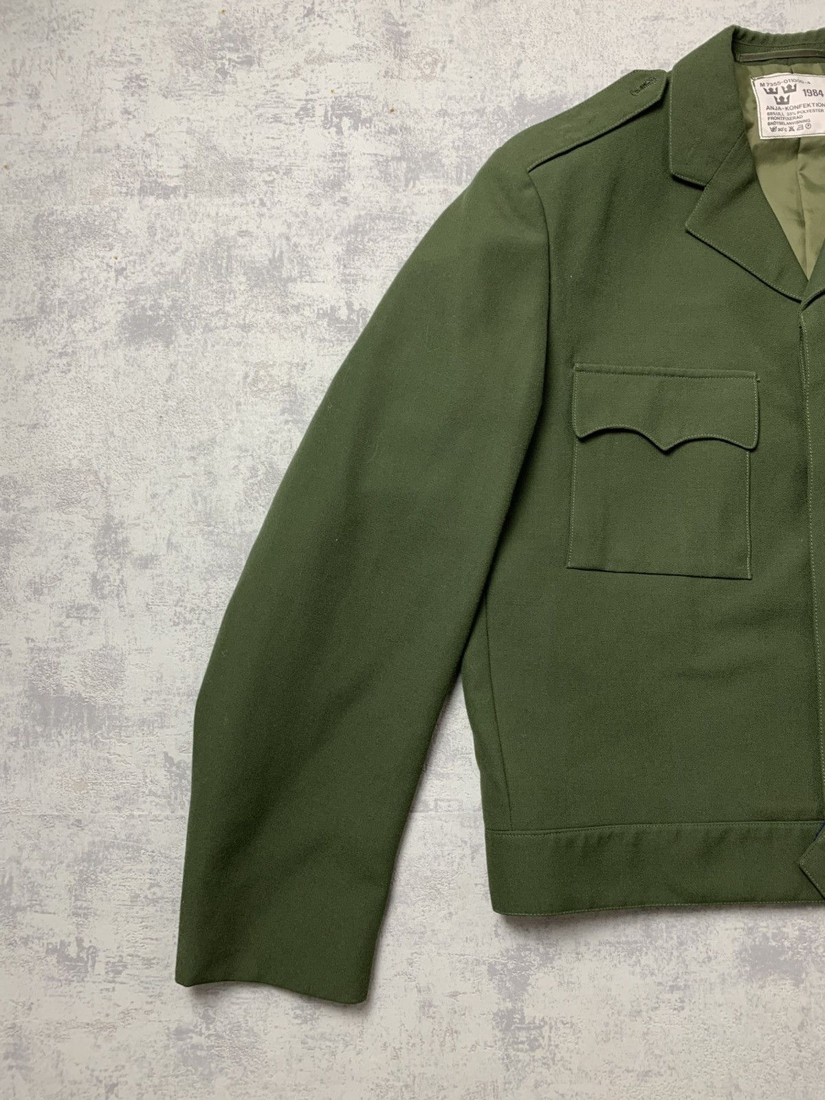 Vintage 80s Cropped Swedish Army Jacket Boxy Vintage Y2K Size US M / EU 48-50 / 2 - 3 Thumbnail