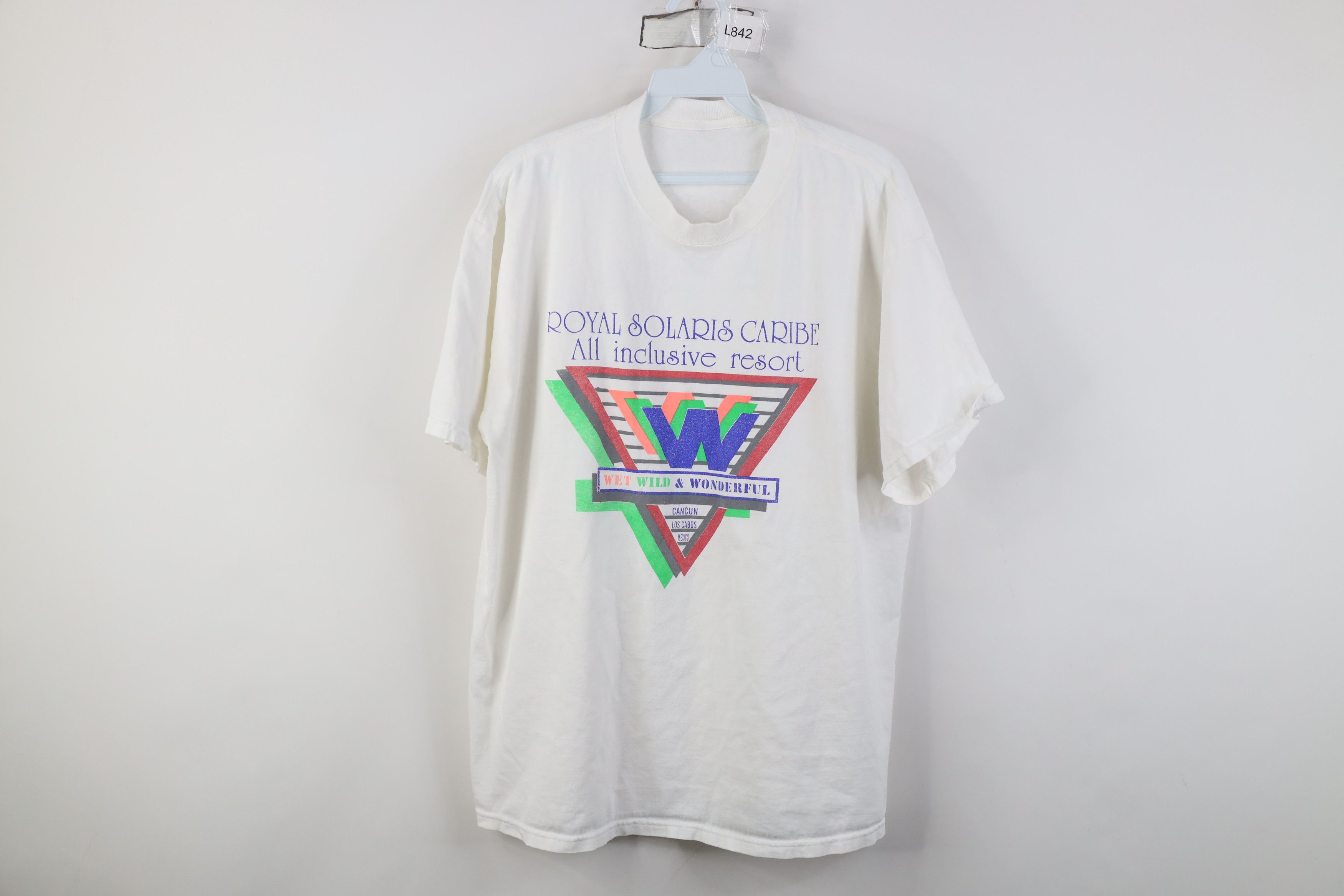 Vintage Vintage 90s Solaris Caribe Wet Wild Wonderful Resort T-Shirt Size US XL / EU 56 / 4 - 1 Thumbnail