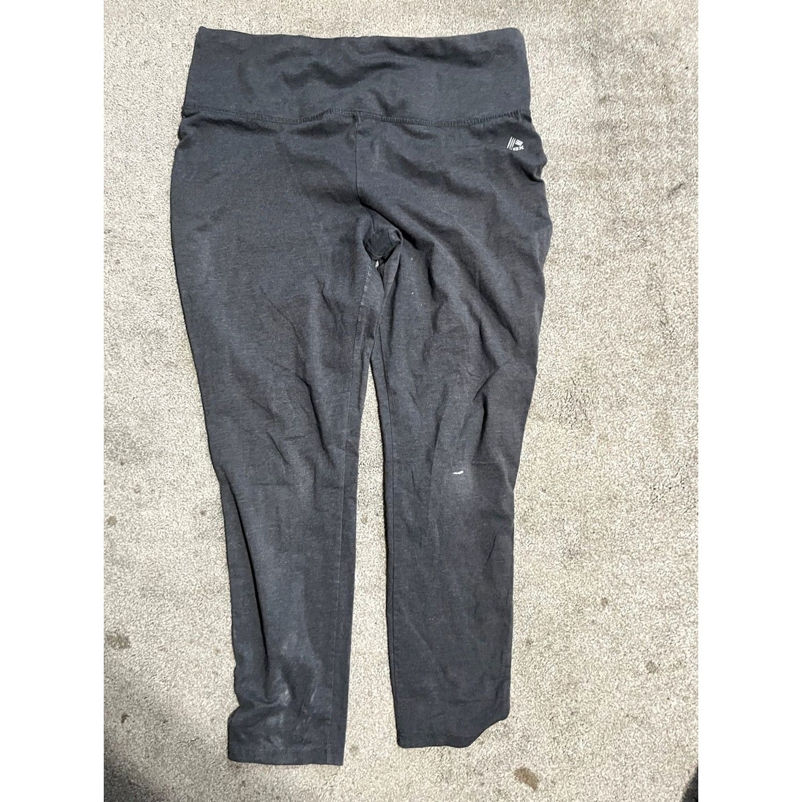 Vintage RBX Capri Leggings Women's XL Dark Gray Athletic Activewear Regular Size Elastic Waist Stretch Capris Sports Athleisure Womens Size 40" / US 18 - 3 Thumbnail