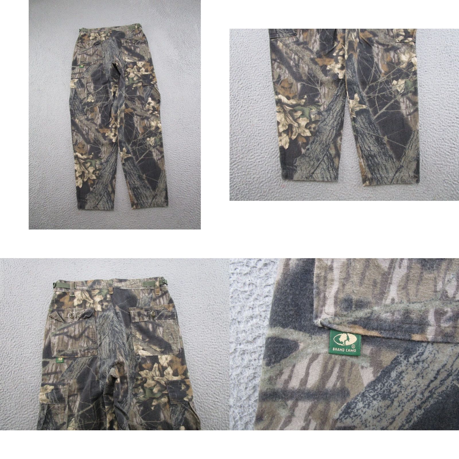 Vintage VTG Mossy Oak Camo Cargo Pants Men’s Large 30x30 Made In USA Forest Floor 90s Mens Pants Camouflage Cargo Pocket Straight Flat Front Cotton Canvas USA Size US 33 - 9 Thumbnail