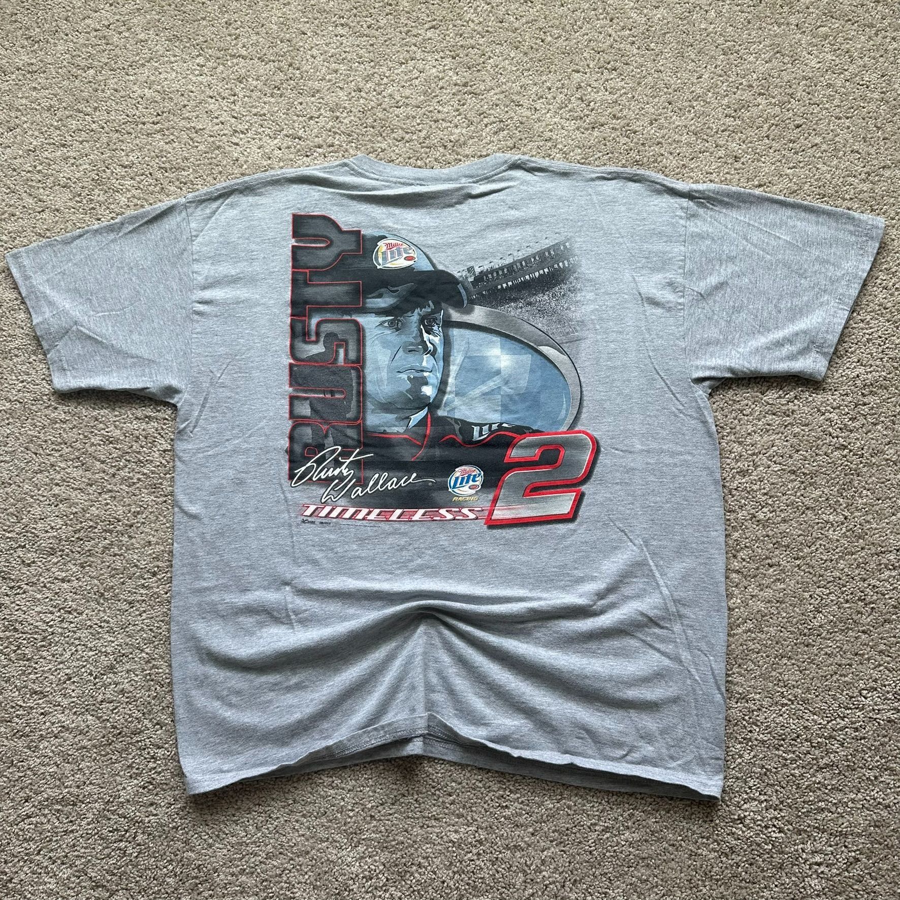 NASCAR Vintage Y2K NASCAR Rusty Wallace T-Shirt Miller Lite Racing Size US XL / EU 56 / 4 - 5 Thumbnail