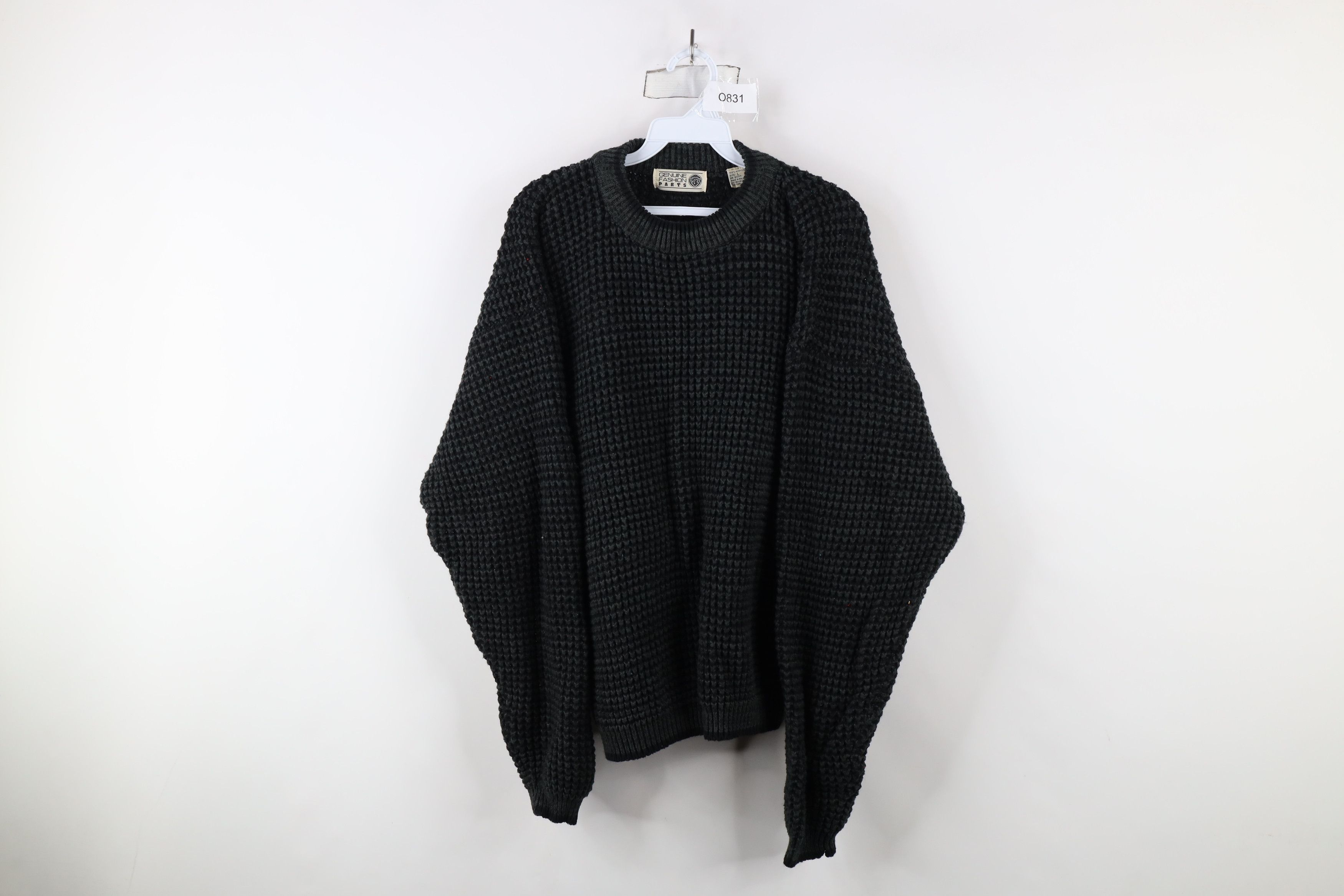Vintage Vintage 90s Streetwear Textured Ribbed Knit Crewneck Sweater Size US L / EU 52-54 / 3 - 1 Thumbnail