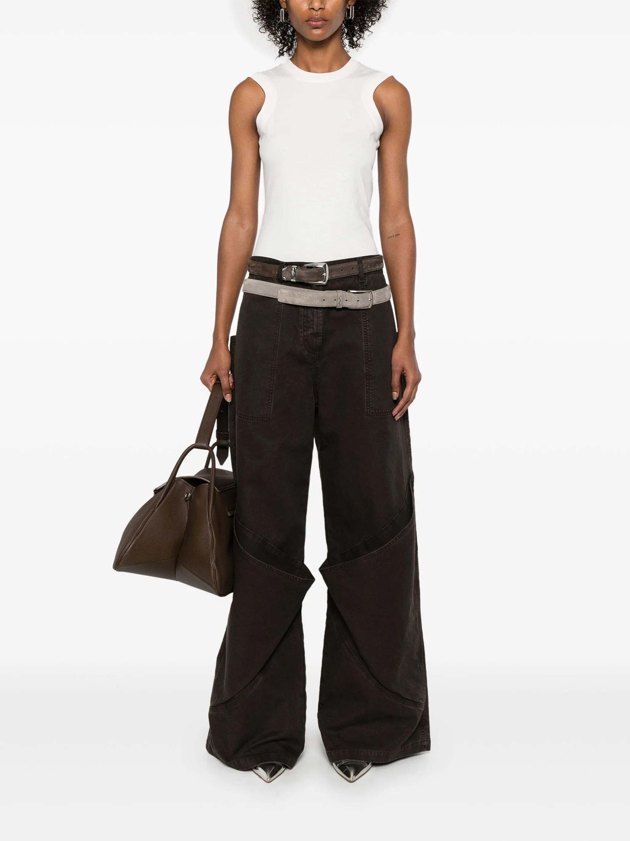 The Attico o1s22i1n0325 Reese Tank Top in White Size S / US 4 / IT 40 - 2 Thumbnail