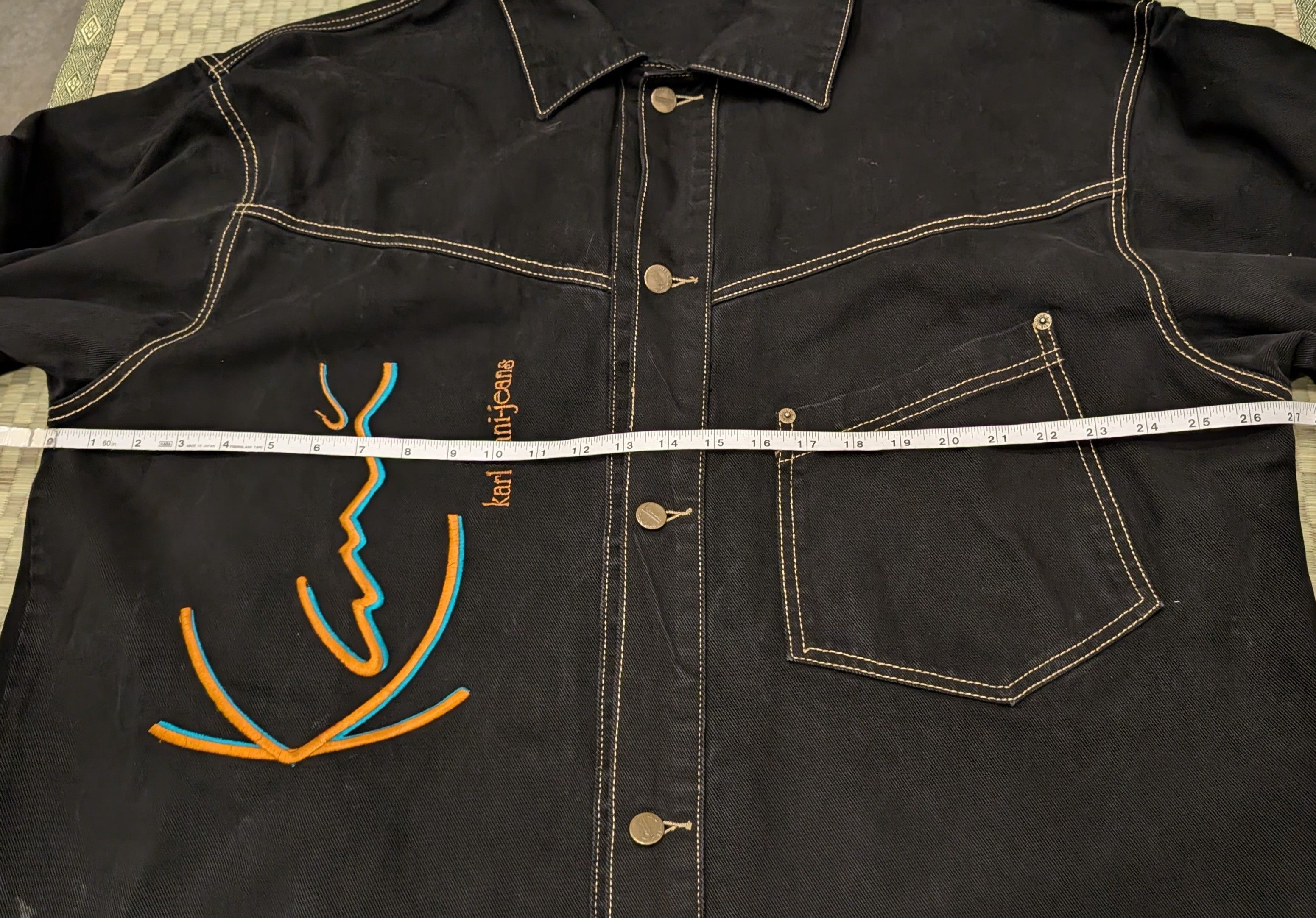 Karl Kani Karl Kani Signature Denim Jacket Black Vintage 90s Hip Hop Size US L / EU 52-54 / 3 - 5 Thumbnail